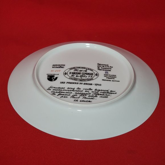 VTG 1976 D’Arceau Limoges Collectors Plate Albertine la Femme Liane  de Paul Pai - Picture 5 of 10